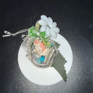 Floral ornament  with Silver Accents